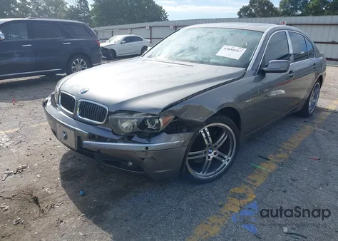 2003 BMW 745 из США, поврежденный, VIN WBAGN634X3DR09097